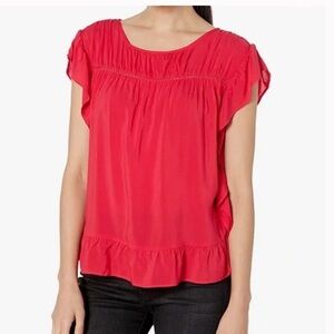 Velvet By Spencer and Graham Sidney Ruffle Trim Top, Small